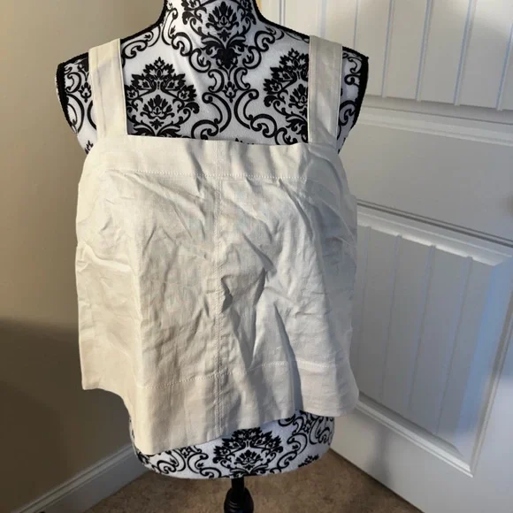 Banana Republic Cream Square Neck Crop Top and Mini Skirt Set - Picture 3 of 12